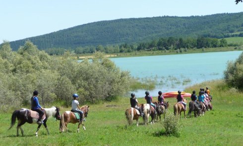 Randonnee à cheval camping